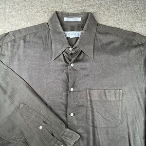 Perry Ellis Portfolio Button Down Dress Shirt Long Sleeve Men